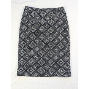 Kasper Women's Stretch‎ Office Skirt – Brown & White